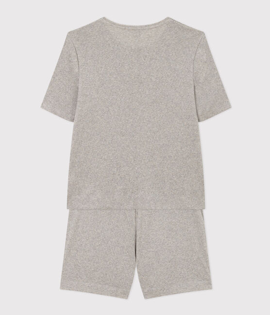 Kurz-Pyjama aus Baumwolle für Damen grau CHATON CHINE