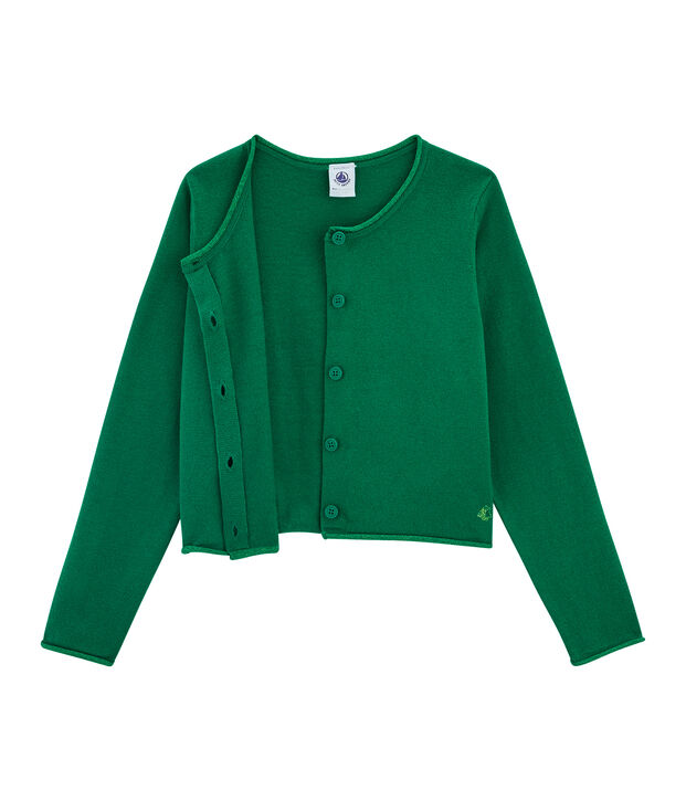 Strick-Cardigan f&uuml;r M&auml;dchen gr&uuml;n