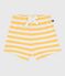 Baby-Shorts aus Frottee mit Streifen gelb/weiss