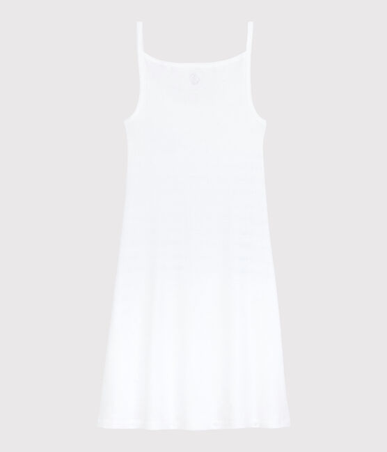 Klassisches Trägerkleid aus Baumwolle für Damen weiss ECUME