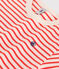 Kurzärmeliges Kinder-T-Shirt aus Baumwolle mit Streifen rot AVALANCHE/ SPICY
