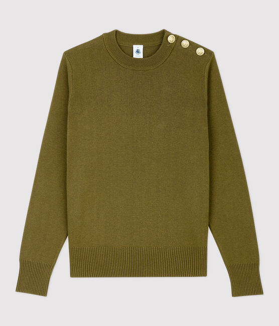 Marinepullover aus Baumwolle für Damen grün MILITARY