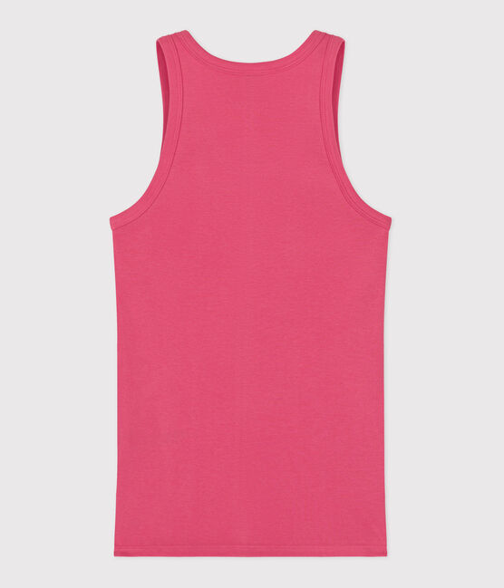 Damen-Tanktop L’Iconique aus einfarbiger Baumwolle rosa PEONIA
