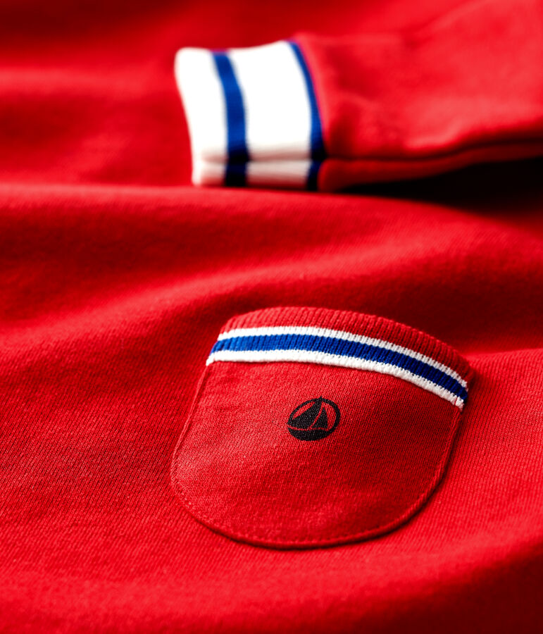 Lang&auml;rmeliges Baby-Kleid aus Molton f&uuml;r M&auml;dchen rot