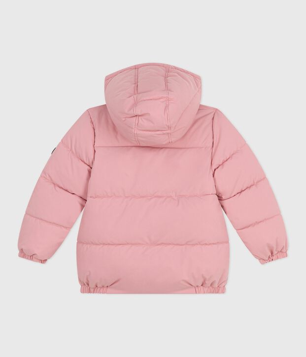 Einfarbige Kinder-Winterjacke rosa