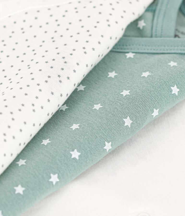 3ER-SET KURZ&Auml;RMELIGE BABY-BODYS AUS BAUMWOLLE vielfarbig