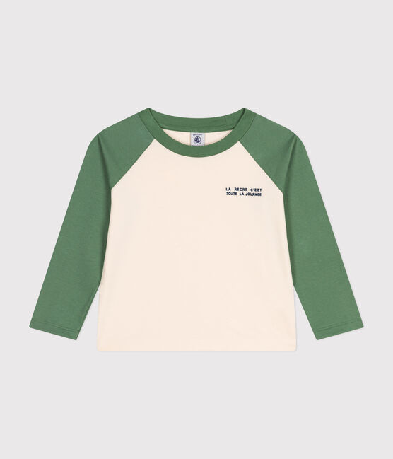 Langärmeliges Kinder-T-Shirt aus feinem Jersey für Jungen AVALANCHE/ PALMERAIE