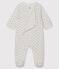 Baby Strampler Häschen aus Doppeljersey weiss MARSHMALLOW/weiss MULTICO