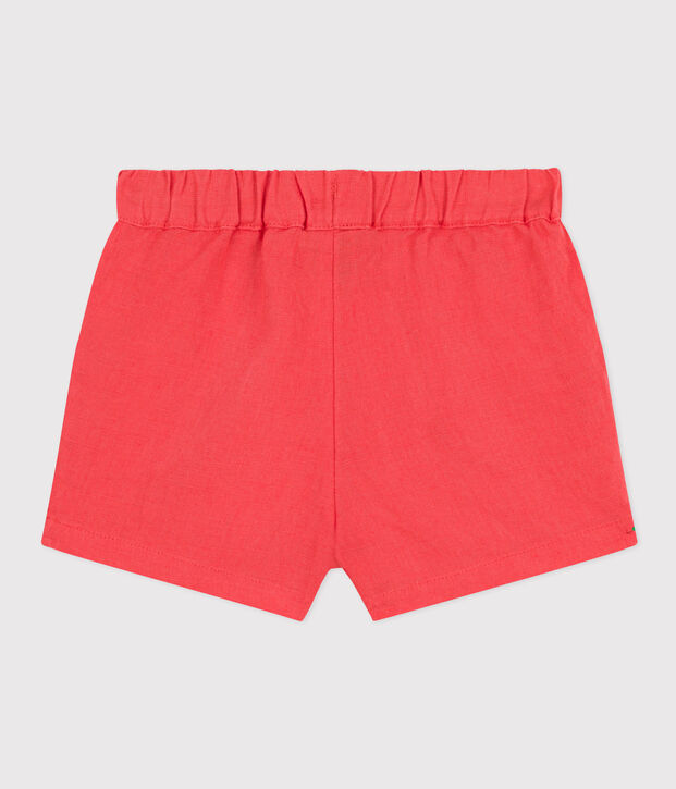 Baby-Shorts aus Leinen orange
