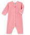 Baby MädchenStrampler ohne Fuß rosa CHEEK/weiss MARSHMALLOW