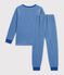 Kinder-Pyjama aus Nicki mit Paris-Motiv blau