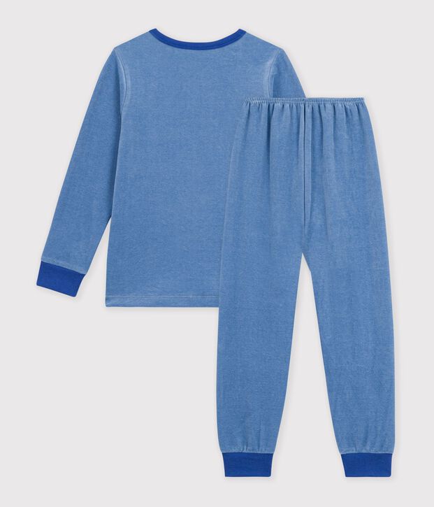 Kinder-Pyjama aus Nicki mit Paris-Motiv blau