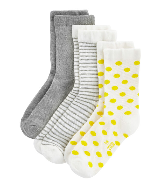 Set aus 3 Paar Kinderstr&uuml;mpfen M&auml;dchen vielfarbig
