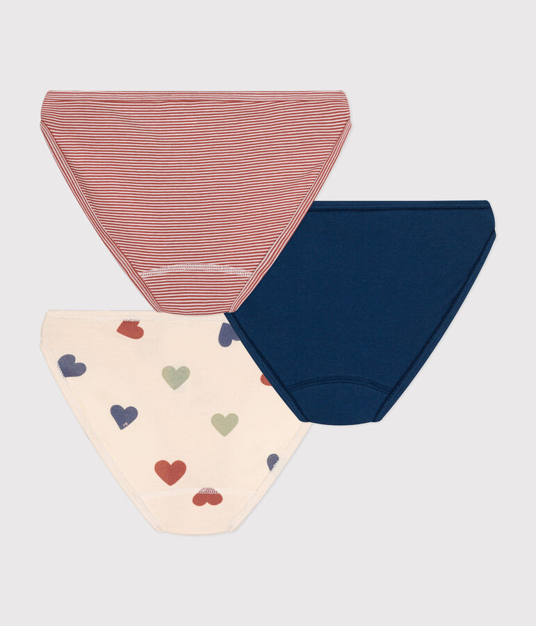 3er-Set Damenslips aus Baumwolle vielfarbig