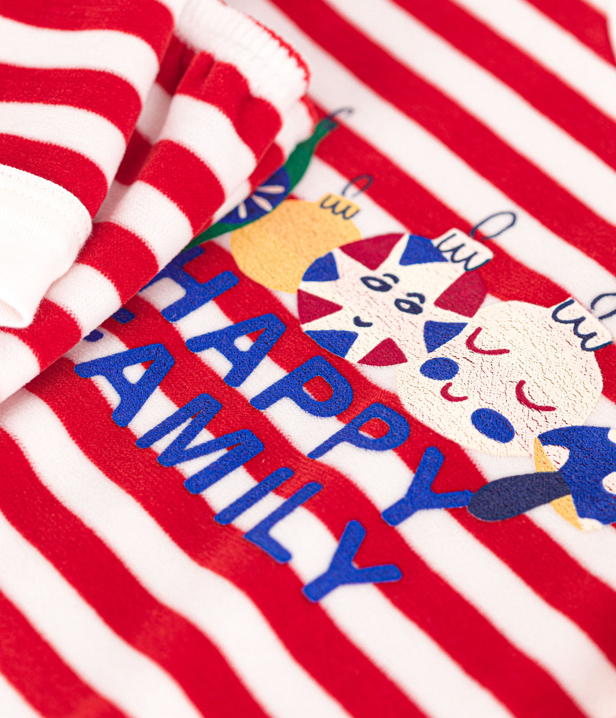 Kinder-Pyjama aus Nicki mit Streifen AURORA/MARSHMALLOW Petit Bateau