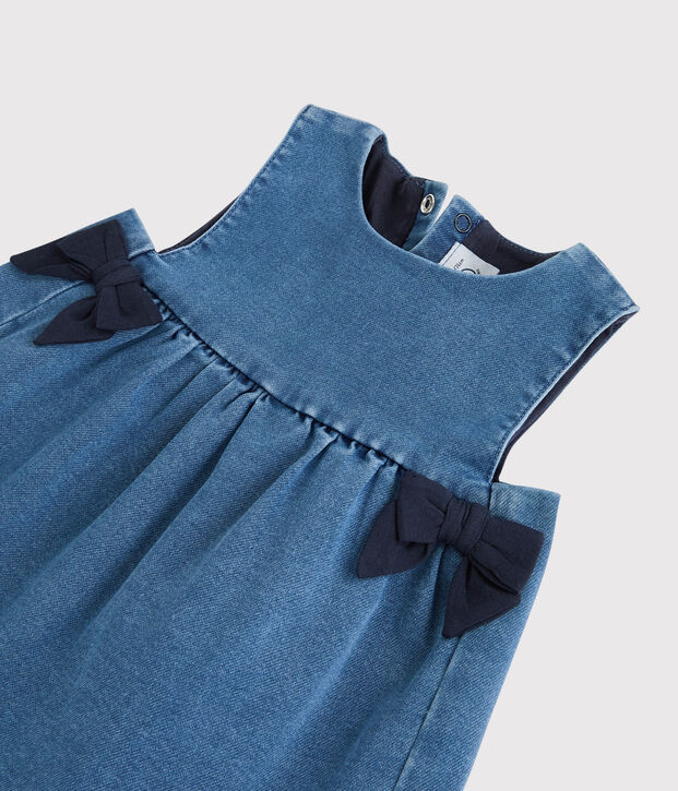 Baby-Kleid aus Denim f&uuml;r M&auml;dchen blau