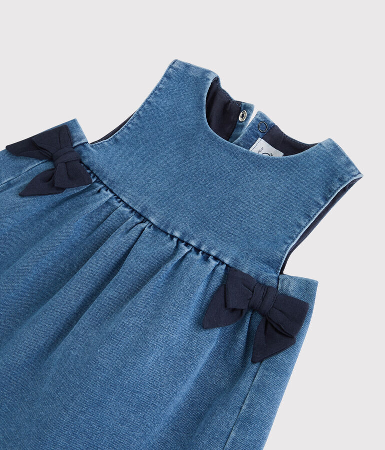 Baby-Kleid aus Denim f&uuml;r M&auml;dchen blau