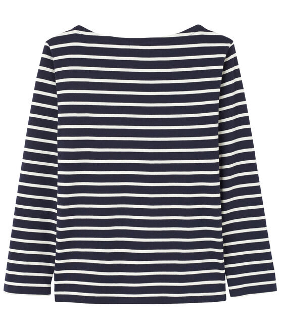 Gestreiftes T-Shirt unisex blau SMOKING/beige COQUILLE