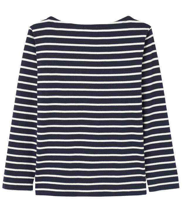 Gestreiftes T-Shirt unisex blau/weiss