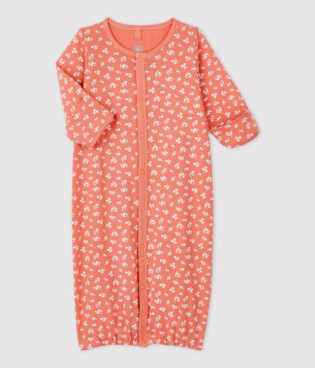 Baby-Overall aus Bio-Baumwolle rosa/weiss
