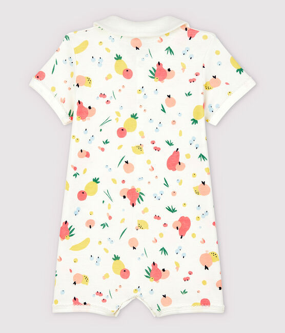 Baby-Einteiler aus Baumwolle mit Früchte-Motiv für Mädchen weiss MARSHMALLOW/weiss MULTICO
