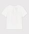 Kurzärmeliges Baby-T-Shirt aus Baumwolle mit Motiv weiss MARSHMALLOW