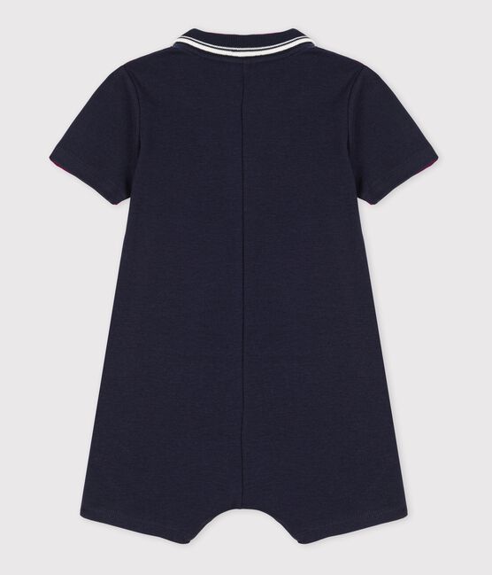 Baby-Kurzoverall aus Baumwolle blau SMOKING