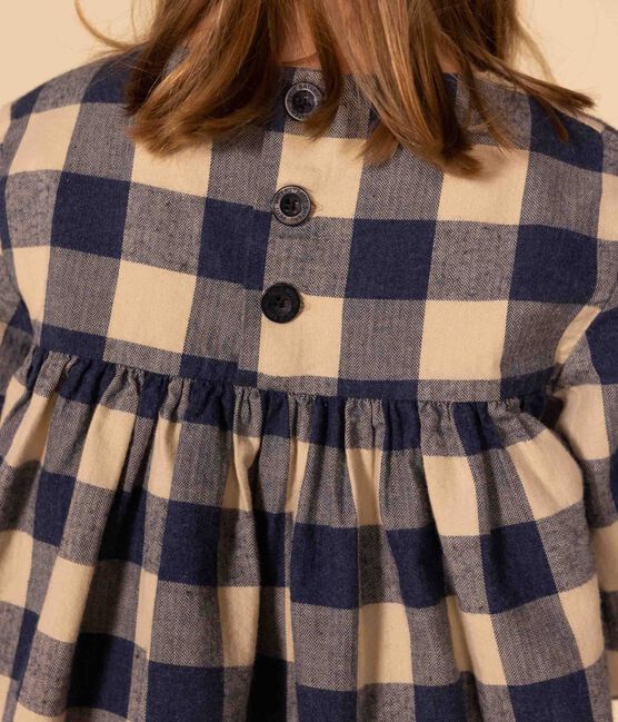 Kinderkleid aus Baumwoll-Flanell mit Karomuster für Mädchen INCOGNITO/ AVALANCHE