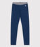 Kinder-Jeggings aus Molton in Denim-Optik für Mädchen blau MEDIEVAL/beige ECRU
