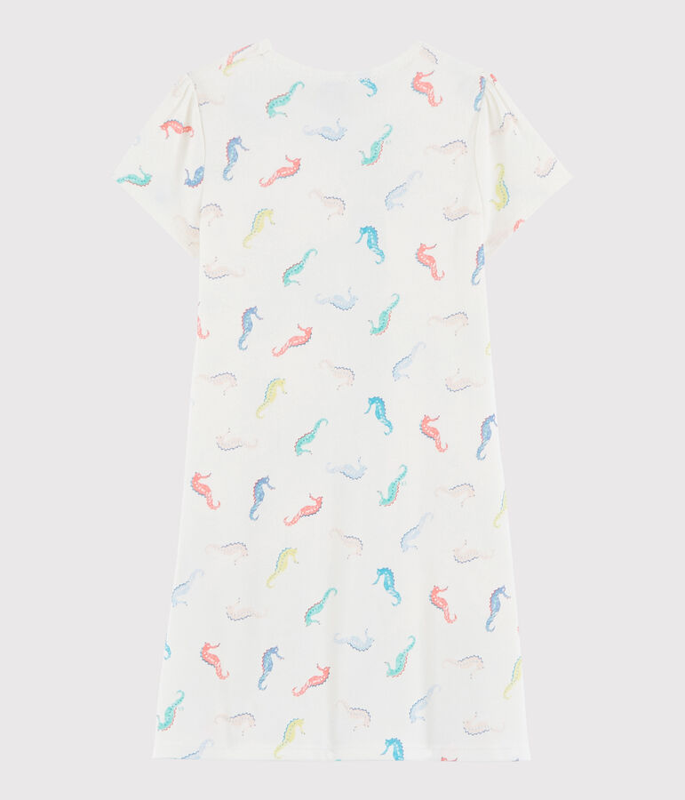 Kost&uuml;m-Nachthemd aus Baumwolle weiss/vielfarbig