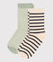 2er-Set gestreifte Kindersocken aus Baumwolle variante 1
