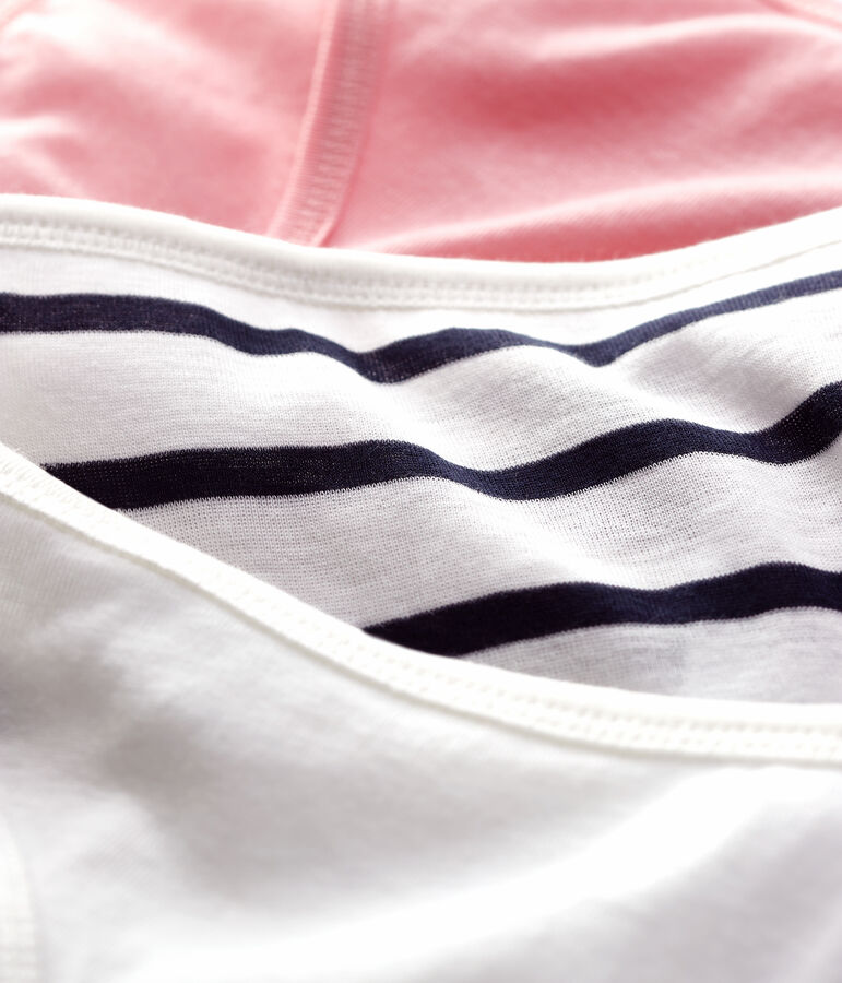 3er-Set Slips aus feiner Baumwolle Damen vielfarbig