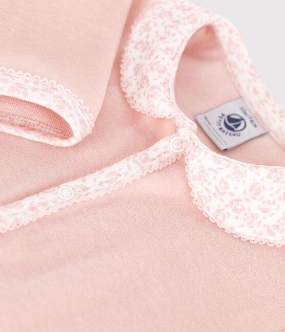 Strampler aus Nicki mit Kragen rosa SALINE
