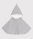 Gestreiftes Baby-Cape aus Baumwolle mit Kapuze