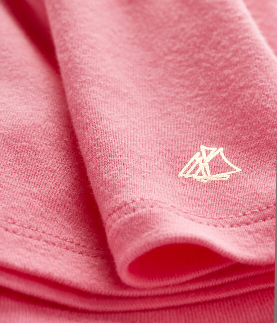 Kurzärmelige einfarbige Baby-Bluse für Mädchen rosa CUPCAKE
