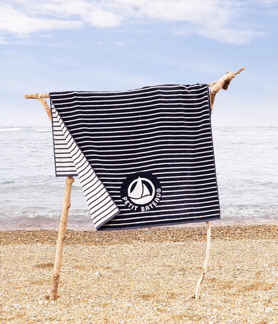 Strandtuch blau SMOKING/weiss MARSHMALLOW