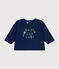 Langärmeliges Baby T-Shirt aus feinem Jersey blau MEDIEVAL