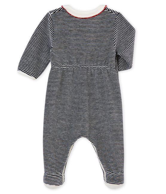 Baby MädchenStrampler mit klassischem Streifenmuster blau SMOKING/weiss MARSHMALLOW