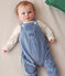 Baby-Set Latzhose aus Nicki blau BEACH