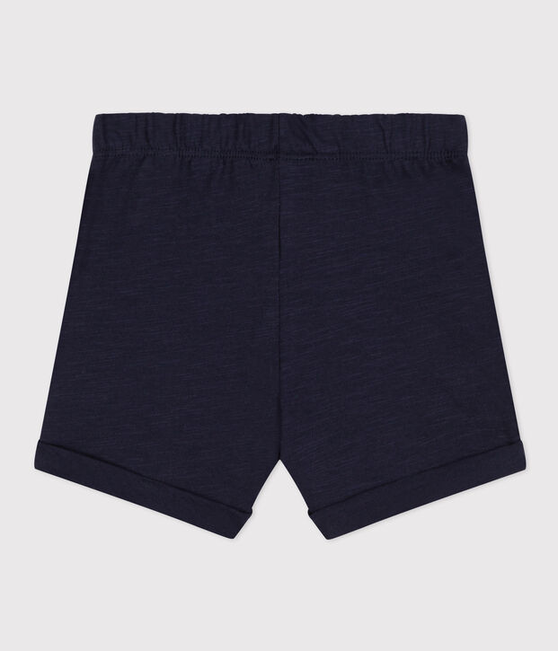 Baby-Shorts aus einfarbigem geflammtem Jersey SMOKING