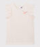 Kurzärmeliges Kinder-T-Shirt aus Jersey für Mädchen rosa MINOIS/weiss MARSHMALLOW
