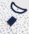 Kinderpyjama mit Eisbärmotiv für Jungen weiss MARSHMALLOW/weiss MULTICO