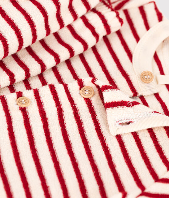 Zweiteiliges Baby-Set aus Frottee weiss AVALANCHE/ STOP