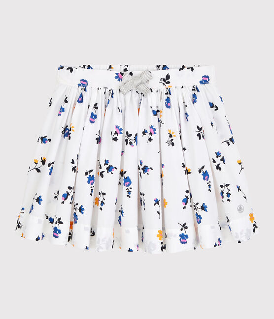 Kinderrock aus Popeline für Mädchen weiss MARSHMALLOW/weiss MULTICO