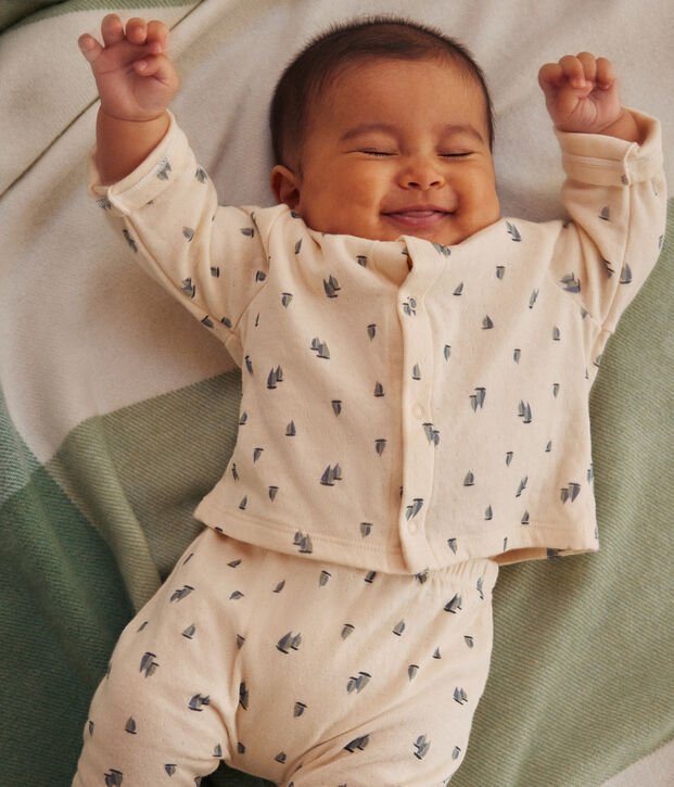 2-teiliges Baby-Set aus Doppeljersey naturfarben/vielfarbig