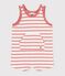 Baby-Kurzoverall aus dickem Jersey weiss MARSHMALLOW/ PAPAYE