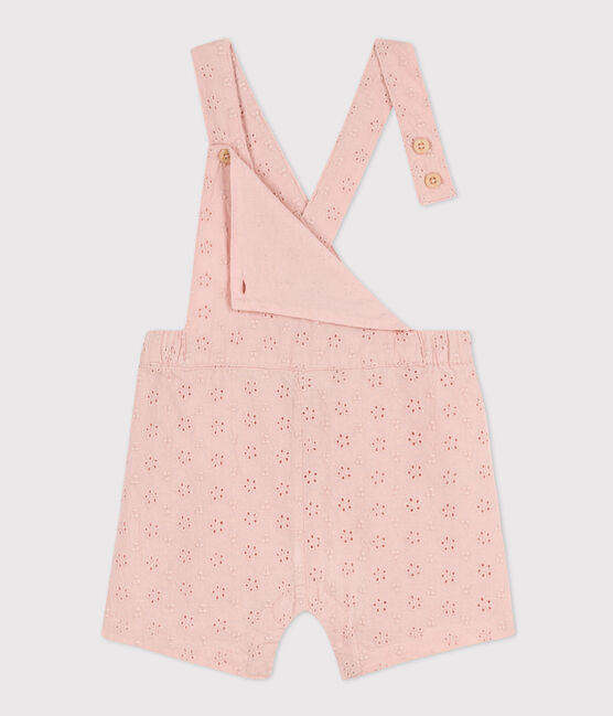 Kurze Baby-Overall in Broderie Anglaise rosa SALINE
