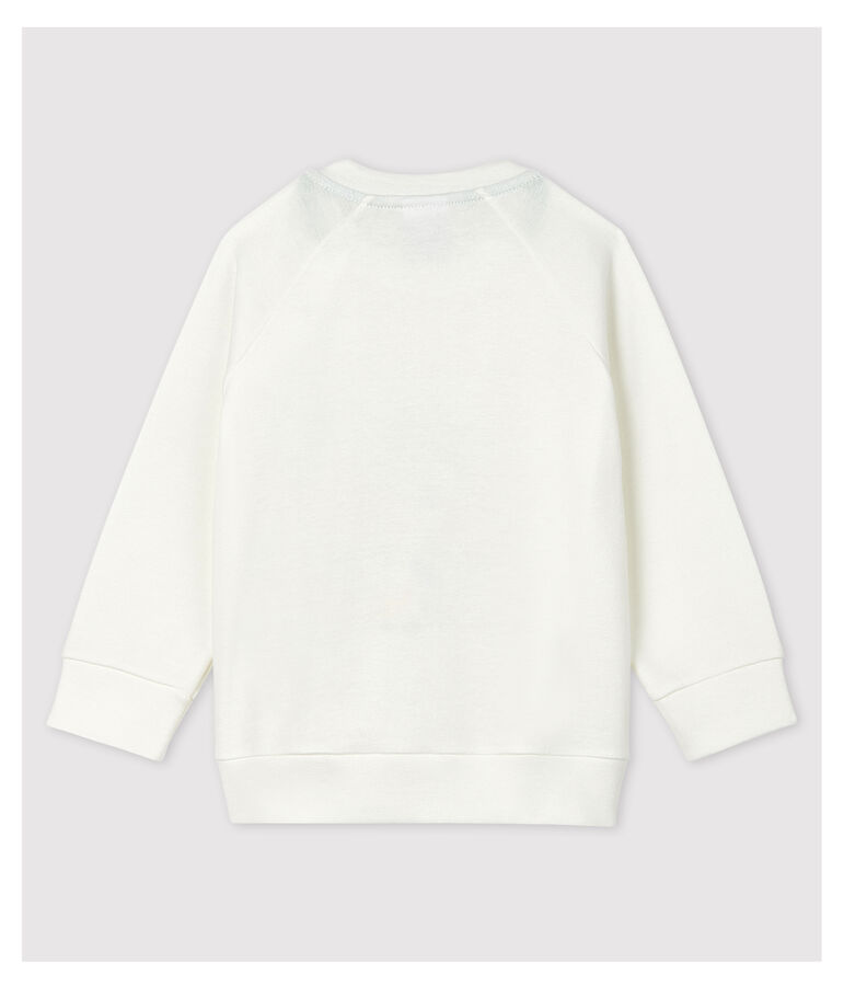 Baby-Sweatshirt aus Baumwolle. weiss