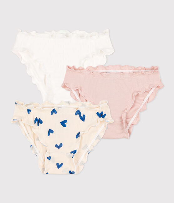 Geschenkset Pyjama und Slips aus Baumwolle mit blauem Herzmotiv.  variante 1