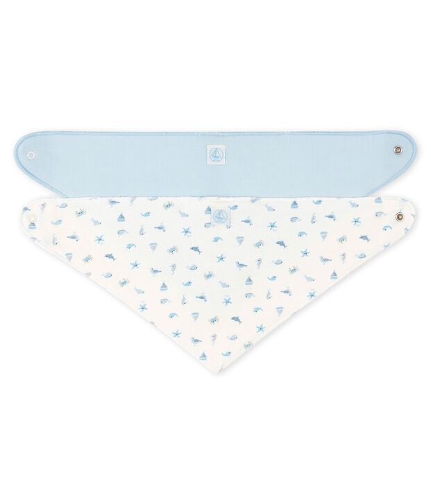 2er-Set Baby-L&auml;tzchen/Bandana unisex aus Rippstrick vielfarbig